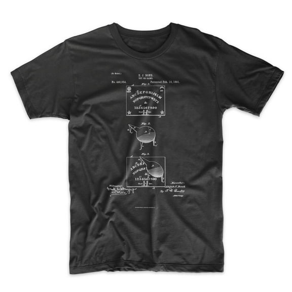 Mighty Circus Ouija Board Patent T-shirt - Black, Extra Large