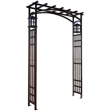 Panacea Mission Garden Black Arbors, with Gate and Lanterns