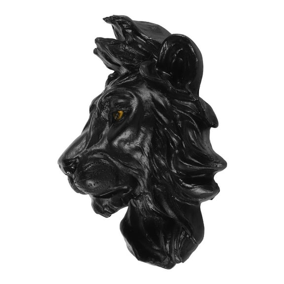 LABSERRON Lion Head Wall Sculpture 1Pack Vintage Resin Animal Head Hanging Sculpture For Bar And Cafe