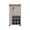 Grey + Particle Board + Engineered Wood, variant on Space Saving Bar Cart with Casters and Glass Door for Small Spaces, Grey Engineered Wood Kitchen Island with 2 Side Shelves