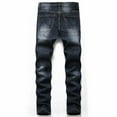 thumbnail image 6 of dzxyzu Men's Jeans Slim Fit Ripped Straight Leg Lounge Trousers Distressed Fashion Denim Pants, 6 of 9