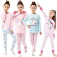 thumbnail image 2 of Ropa para niños, ropa de casa para bebés, ropa de dormir para 2, 3, 4, 5, 6, 7 y 8T, pijamas de unicornio para niños, pijamas para niñas, conjuntos de pijamas de Navidad para niños, 2 of 4