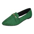 thumbnail image 6 of HEWUQI Pointed Toe Loafers for Womens Work Business Non Slip Casual Dress Shoes Comfortable Slip on Flats for Driving Travel Everyday Green Size 9, 6 of 6