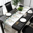 thumbnail image 5 of Spring Floral Table Runner Cotton Linen 36 Inch Holiday Dresser Scarves, Vintage Botanical Leaves Tablerunner for Kitchen Coffee Dining Bedroom Home Living Room Dinner Scarf Décor 13''x36'', 5 of 9