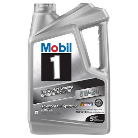 (6 Pack) Mobil 1 5W-20 Advanced Full Synthetic Motor Oil, 5 (Best Oil For Car Over 100k)