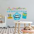 thumbnail image 1 of KIDS DAYCARE - Vinyl Adhesive Multicolored Learn A B C Coloring Pencils & Book Décor Numbers And Letters Design Personalized Name Child Care Wall Decal 20" x 12", 1 of 3