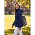 thumbnail image 2 of Wantdo Women's Hooded Recycled Jacket Insulated Autumn/Fall Puffer Coat Windproof Outerwear Navy XL, 2 of 7