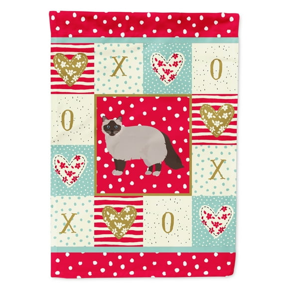 Carolines Treasures CK5564CHF Birman Cat Love Flag Canvas House Size Large multicolor