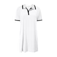 thumbnail image 2 of Womens Polos Dresses Casual Summer Shirts Dress Short Sleeve V Neck Tennis Golf Mini Shift Dresses 2025 Fashion Vacation Travel Skirts Outfit, 2 of 9