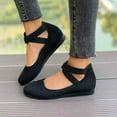 thumbnail image 2 of Womens Shoes,Casual Shoes Stylish Closed Toe for Everyday Wear Elastic Bands Casual Shoes for Denim Styling,Shoes for Women,Black,6.5, 2 of 7
