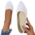 thumbnail image 4 of YOUYEDIAN Orthopedic Dress Shoes for Women Arch Support Non Slip Slip on Running Shoes Wide Width Knitted Mesh Stretch House Shoes Comfort 2026 Foam Shoes (White), 4 of 4
