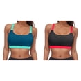 thumbnail image 1 of (2-Pack) Rinsvye Women Lace Up Swimwear Supportive Bikini Tops for Large Bust Tops Underwire Full Coverage Racing Swimsuit Women Plus Bikini Top Push Up Swim Crop Top Tie Back Bathing Suit Sports To, 1 of 4
