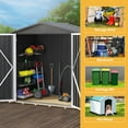 thumbnail image 2 of Uforic 6' x 4' Outdoor Metal Storage Shed, Large Tools Storage Shed, Heavy Duty Storage House with Lockable Double Doors & Air Vent for Backyard, Patio, Lawn, Dark Gray, 2 of 6