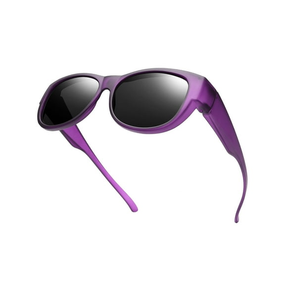 TINHAO Fit Over Glasses Sunglasses for Women Men, Cat Eye Sunglasses Over Glasses Polarized 100% UV400 Protection
