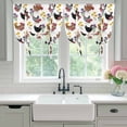 thumbnail image 4 of Farmhouse Rooster Tie Up Curtains for Windows, Balloon Window Shades, Country Watercolor Flowers Wood Grain Kitchen Window Treatments Roll Up Curtain for Basement/Nursery 52"x45", 4 of 8