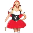 thumbnail image 4 of KAKOWELY Disfraz de Caperucita Roja para Halloween, fiesta, baile de máscaras, cosplay (rojo), 4 of 4
