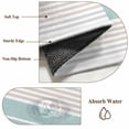 thumbnail image 6 of Teal Aqua Stripes Round Area Rug 4 FT, Non Slip Indoor Outdoor Rug, Modern Ombre Abstract Aesthetics Washable Soft Circular Carpet Non-Shedding Floor Mat for Coffee Table Nursery Foyer Balcony, 6 of 8