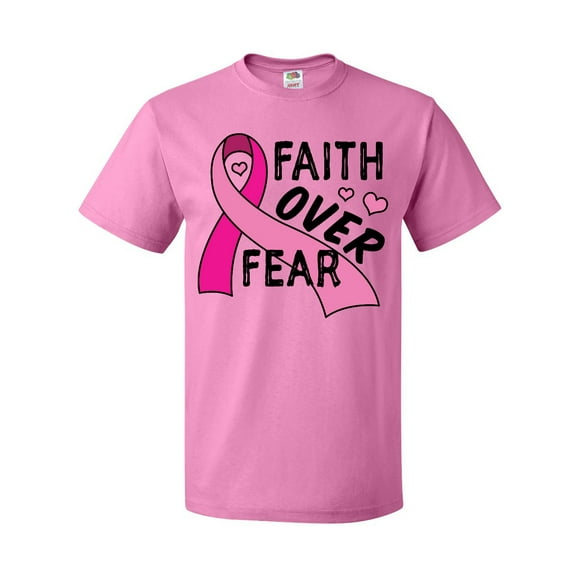 Inktastic Breast Cancer Awareness Faith Over Fear T-Shirt