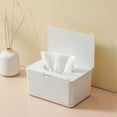 thumbnail image 5 of Tissue Cover Box, Plastic Organizer for Facial Paper & Phone, Suitable for Kitchen Bathroom, Easy to Refill & Durable, Stylish & Practical Design, 5 of 6