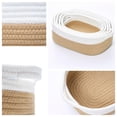 thumbnail image 6 of ZWHong 5-Piece Small Woven Basket Set, Natural Cotton Rope Storage Bins with Handles, Organizing Baskets for Bathroom, Nursery, Shelves, Gifts,  (Khaki), 6 of 6