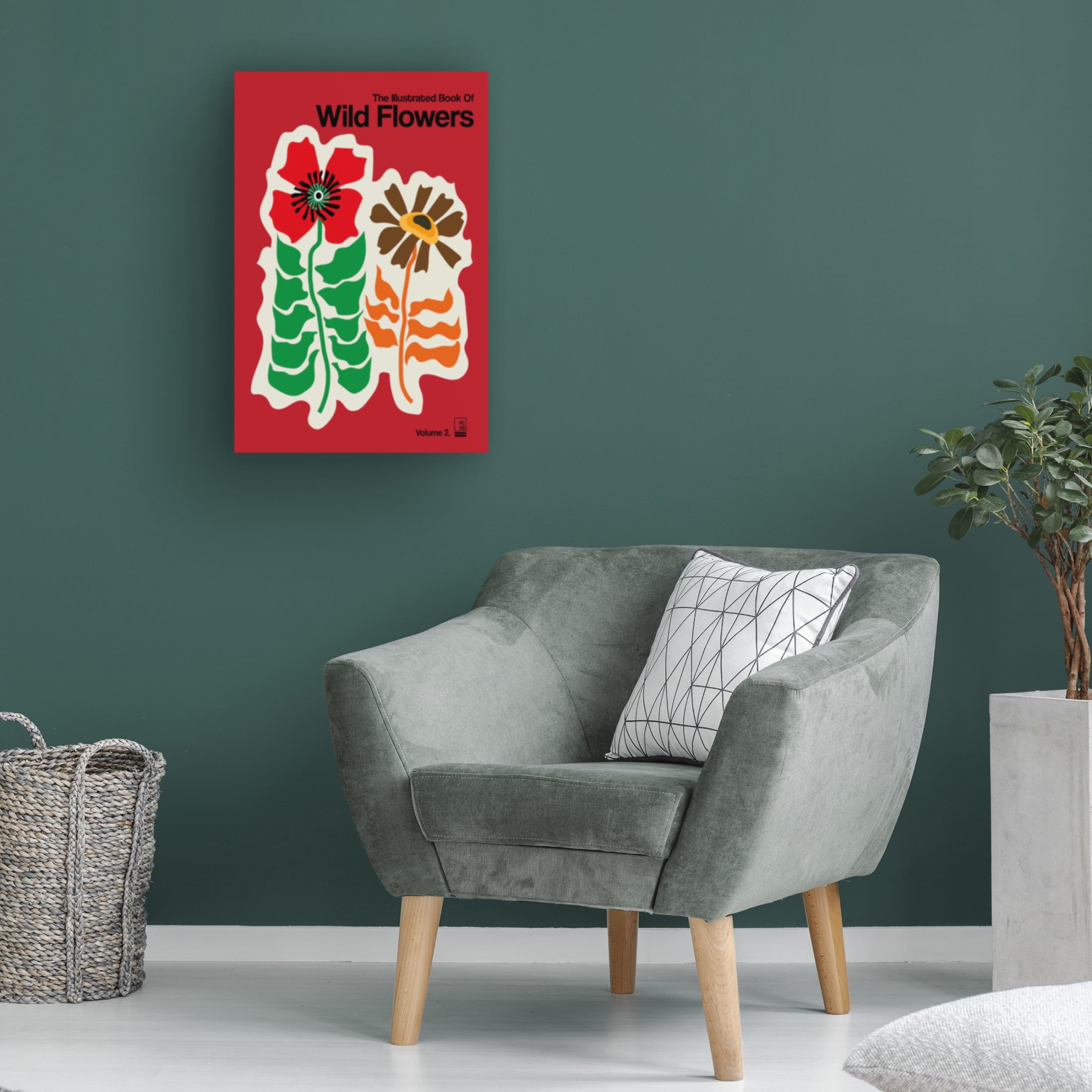 Trademark Fine Art Frances Collett  The Illustrated Book Of Wild Flowers Vol.2 Red Canvas Wall Art