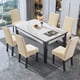 thumbnail image 4 of Funda de silla impermeable para comedor, fundas de asiento de silla de comedor con respaldo alto, elásticas, jacquard para cocina, hotel, 2/4/6 piezas, 4 of 5