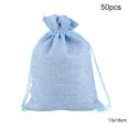 thumbnail image 1 of Inteprter 50 Uds. Bolsa de lino con cordón organizador de joyas bolsa de almacenamiento de té portátil para el hogar Almacenamiento y organización del hogar A 13x18cm Inteprter HA5722-31, 1 of 6