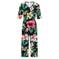 thumbnail image 5 of XPMWRP Jumpsuits for Women Casual Plus Size Sleeveless Summer Loose Rompers Spaghetti Strap Floral Overalls Sky Blue L, 5 of 5