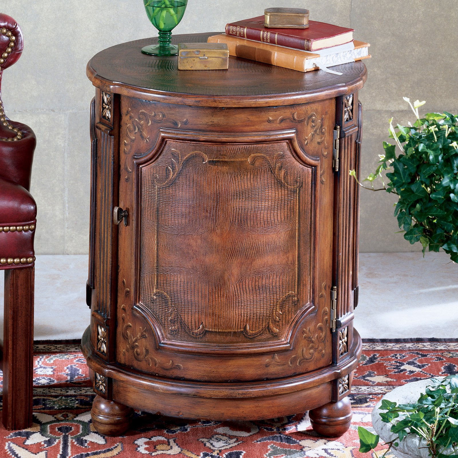 Butler Thurmond Alligator Hand Painted Drum Table 0584063 - Walmart.com