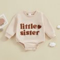 thumbnail image 2 of Bagilaanoe Newborn Baby Girl Boy Oversized Romper Sweatshirt Long Sleeve Bodysuits Letter Embroidered Pullover 3M 6M 12M 18M Infant Casual Tee Tops, 2 of 8