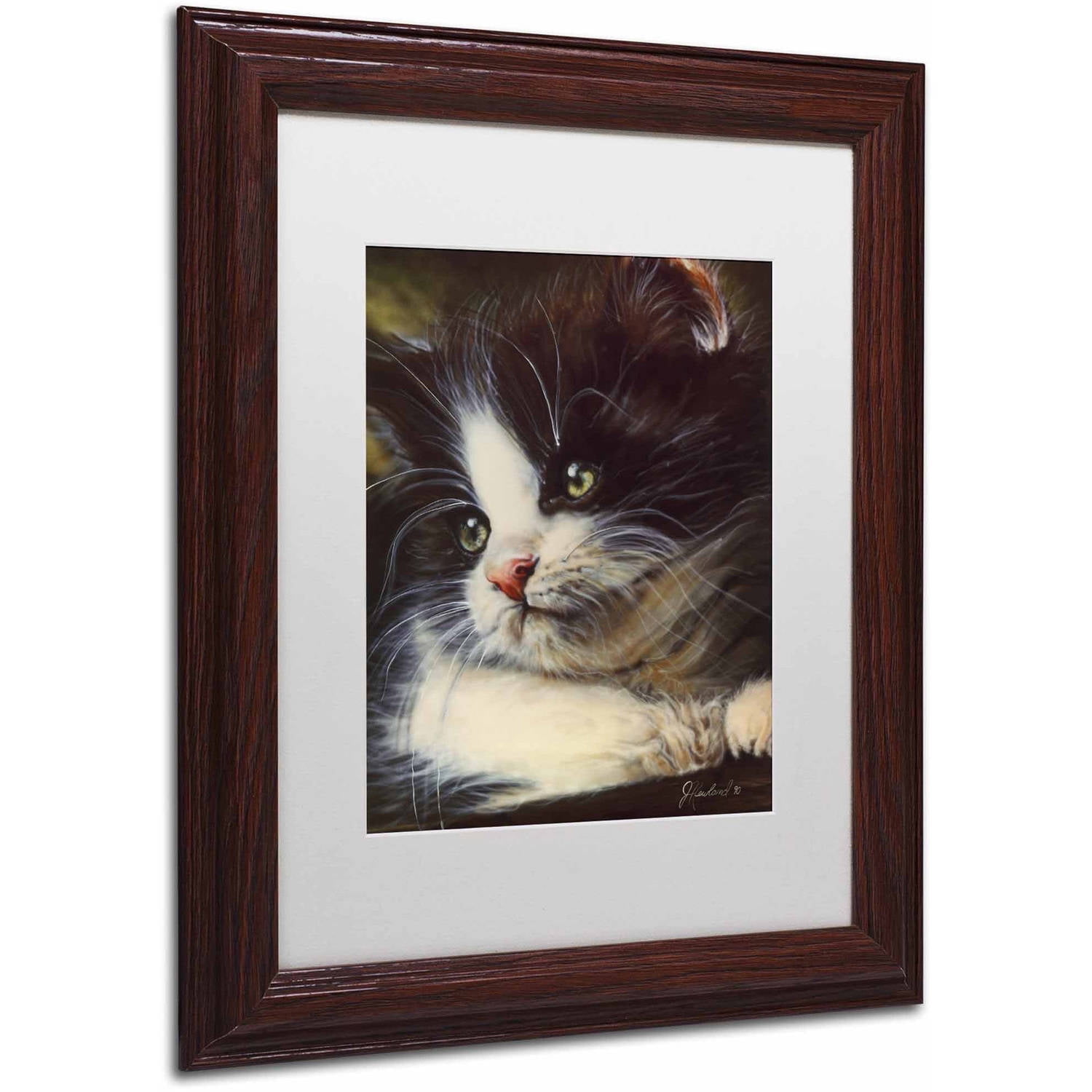 Trademark Fine Art 'Precious Moment' Canvas Art by Jenny Newland, White Matte, Wood Frame
