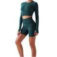 thumbnail image 2 of Shorts for Women,Clearance Women's New Yoga Clothes Moisture Wicking Sports Short-sleeved Abdominal Shorts, 2 of 5