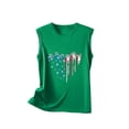 thumbnail image 6 of Midsumdr Womens Tank Tops 4th of July Fashion Vest Patriotic Loose Solid Color USA Flag Print Tank Tops, 6 of 6