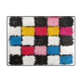 thumbnail image 5 of Yayeee Area Rugs for Living Room 6.7'x4.8' Non Slip Washable Bedroom Floor Carpet, White Checkered Pattern, 5 of 6
