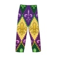 thumbnail image 4 of Kdxio Mardi Gras4 Print Men's Sleep Pajama Pant Lounge Pants with Pockets, 4 of 8