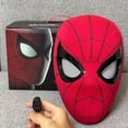 thumbnail image 2 of Máscara de Spiderman para la cabeza, máscara para Cosplay con ojos móviles, máscara electrónica de Spider Man 1:1, juguetes elásticos con Control remoto, regalo para adultos y niños, 2 of 4