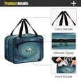 thumbnail image 4 of Travel Hanging Toiletry Bag with 4 Zipped Compartments Waterproof Makeup Accessories Spacious Cosmetic Bag Soccer Ball Floating in Space Medium, 4 of 9