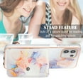 thumbnail image 5 of For Motorola Moto Edge 20 Lite Marble Patterned Case with Card Holder, Back Folio Kickstand PU Leather + Soft Crystal Bumper Edge, Magnetic Clasp Back Cover For Motorola Moto Edge 20 Lite,Marble #1, 5 of 6