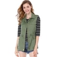 thumbnail image 2 of Chaleco Tipo Anorak Allegra K Estilo Cargo Ligero con Cordón Verde XL, 2 of 6