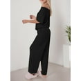 thumbnail image 6 of Weardear Womens Pajama Sets Casual Long Sleeve Lounge Sets Comfy Soft Cozy Pullover Tops, 6 of 7