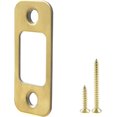 thumbnail image 1 of 1" x 2-1/4" Deadbolt Strike Plate Door Backplate, Round Corner with 2 Long & 2 Short Mounting Screws, Enhanced Security and Easy Installation (Gold), 1 of 5