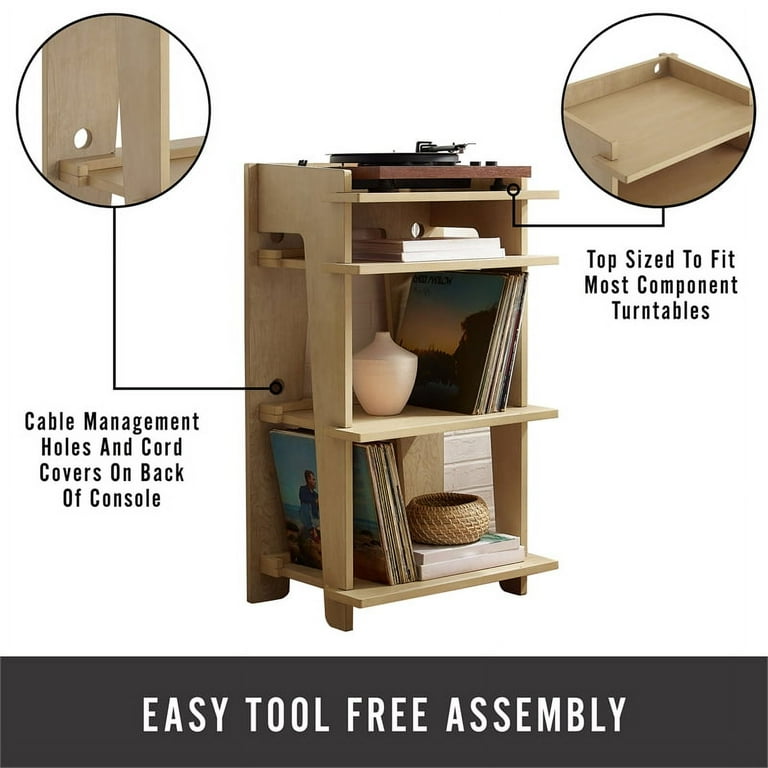 Crosley Furniture Soho MDF Wood and Birch Veneer Turntable Stand