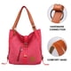 thumbnail image 3 of Bolso bandolera de lona, se puede llevar en la espalda y en diagonal en color rosa, 3 of 5