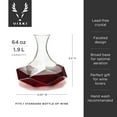 thumbnail image 3 of Viski Seneca Faceted Wine Decanter, Glass Pitcher, Party, Home Bar, 64 oz, 3 of 6