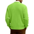 thumbnail image 4 of GrmtClth Cardigan Men Big&tall Button Down Sweaters V Neck Soft Comfy Knitted Outfit Fluorescent Green 5XL, 4 of 7
