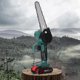 thumbnail image 4 of Sierra De Podar Eléctrica Mini motosierra de 21V, enchufe europeo, sierra de cadena eléctrica con una sola mano de 6 pulgadas, herramienta eléctrica para jardín Likrtyny Para estrenar, 4 of 8