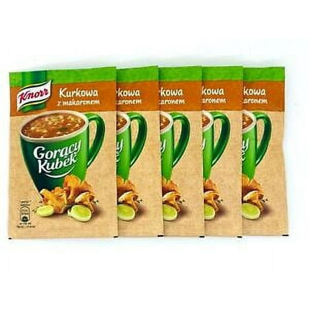 Knorr Goracy Kubek SOUP in a MUG: Chanterelle mushrooms from Poland-Pack of 5 –