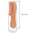 thumbnail image 2 of PBPBOX Natural Peach Wood Fine Tooth Hair Comb Brown Smooth Massage Scalp, 2 of 8
