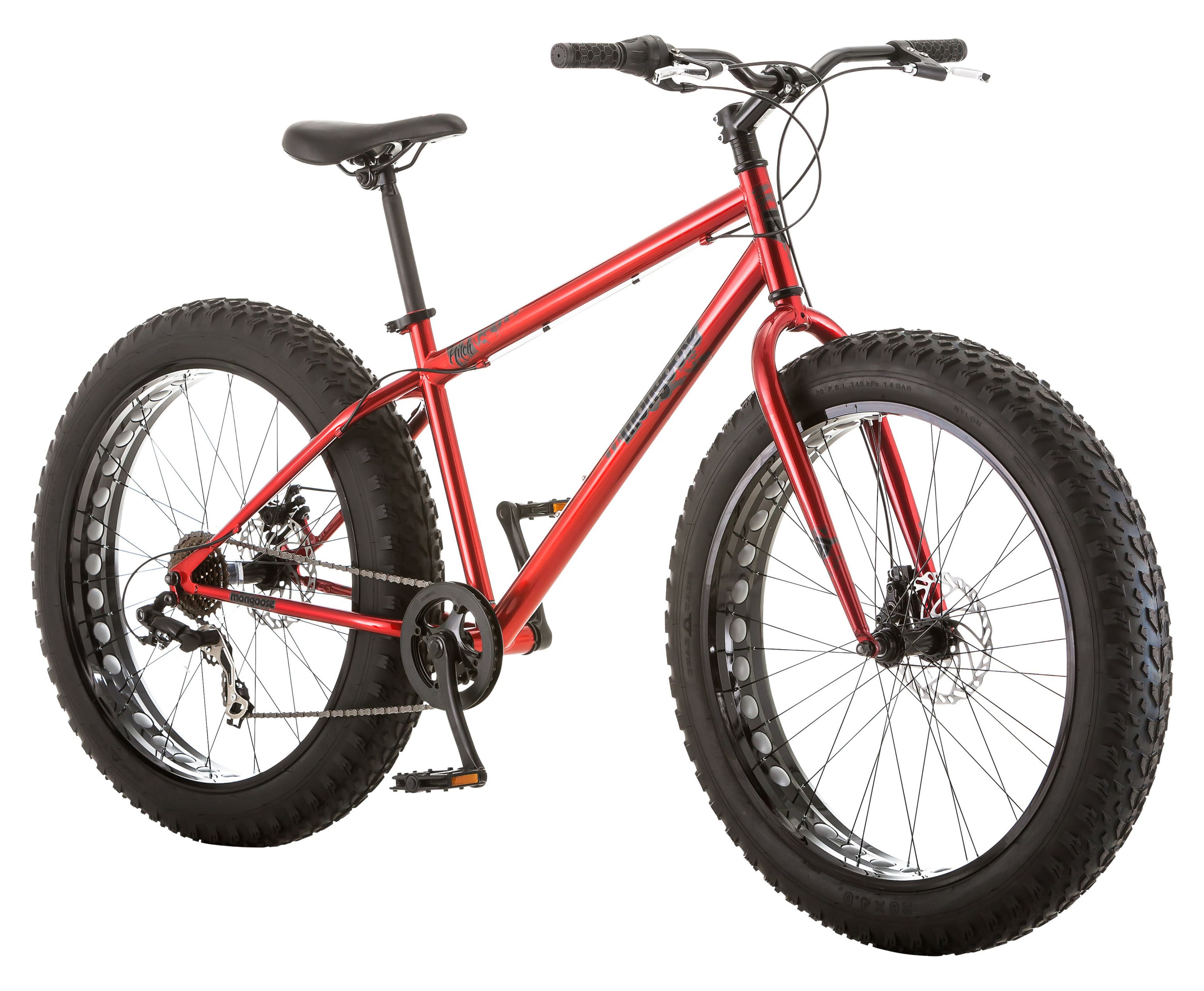 Mongoose Hitch All-Terrain Fat Tire Bike, 26-inch wheels, Men's Style, Red - image 4 of 5