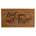 thumbnail image 1 of Did You Call First Doormat 30x17 Inches  Coir Welcome Mats for Front Door  Funny Door Mats Outside  Farmhouse Welcome Mat with Thick Non-Slip PVC Backing  Outdoor Funny Welcome Mat, 1 of 7